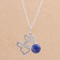 Sodalite pendant necklace,