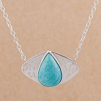 Amazonite pendant necklace,