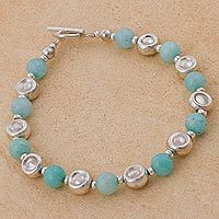 Amazonite beaded bracelet,