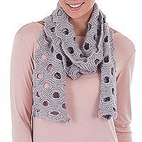 100% baby alpaca scarf,