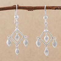 Sterling silver chandelier earrings,