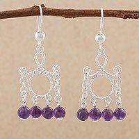 Amethyst chandelier earrings,