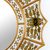 Reverse painted glass wall mirror, 'Golden Floral Sun' - Reverse-Painted Glass Mirror with Gold Tone Floral Motifs (image 2b) thumbail