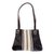 Leather and alpaca accent shoulder bag, 'Andean Waves' - Black Leather and Alpaca Accent Shoulder Bag from Peru thumbail