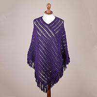 100% alpaca poncho,