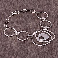 Sterling silver pendant bracelet,