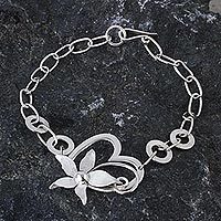 Sterling silver pendant bracelet,