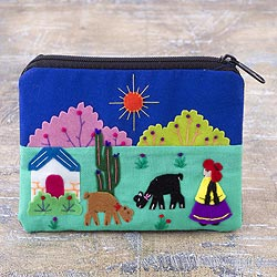 Featured review for Cotton blend coin purse, Andean Sunshine