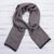 100% alpaca scarf, 'Natural Chocolate' - 100% Alpaca Wool Scarf in Natural and Chocolate from Peru thumbail