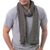 100% alpaca scarf, 'Natural Chocolate' - 100% Alpaca Wool Scarf in Natural and Chocolate from Peru (image 2a) thumbail