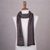 100% alpaca scarf, 'Natural Chocolate' - 100% Alpaca Wool Scarf in Natural and Chocolate from Peru (image 2c) thumbail