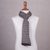 100% alpaca scarf, 'Natural Chocolate' - 100% Alpaca Wool Scarf in Natural and Chocolate from Peru (image 2d) thumbail