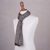 100% alpaca scarf, 'Natural Chocolate' - 100% Alpaca Wool Scarf in Natural and Chocolate from Peru (image 2e) thumbail