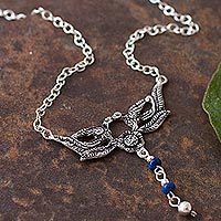 Lapis lazuli pendant necklace,