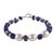 Sodalite beaded bracelet, 'Blue Pebbles' - Sodalite and Sterling Silver Beaded Bracelet from Bali (image 2d) thumbail