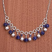 Sodalite waterfall necklace,