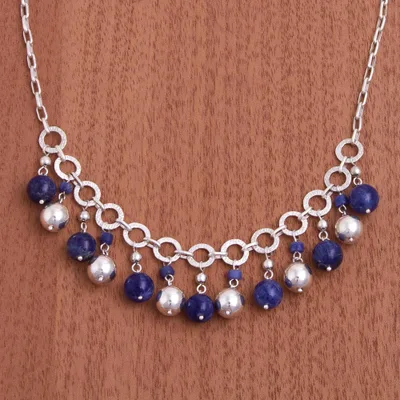 Sodalite waterfall necklace, Ocean Desire