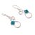 Chrysocolla dangle earrings, 'Sinuous Song' - Handcrafted Silver and Chrysocolla Modern Dangle Earrings (image 2c) thumbail