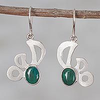 Chrysocolla dangle earrings,