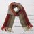 100% alpaca scarf, 'Dream of Colors' - Handwoven 100% Alpaca Scarf with Stripes from Peru thumbail