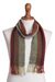 100% alpaca scarf, 'Dream of Colors' - Handwoven 100% Alpaca Scarf with Stripes from Peru (image 2a) thumbail