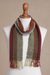 100% alpaca scarf, 'Dream of Colors' - Handwoven 100% Alpaca Scarf with Stripes from Peru (image 2b) thumbail