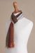 100% alpaca scarf, 'Dream of Colors' - Handwoven 100% Alpaca Scarf with Stripes from Peru (image 2d) thumbail