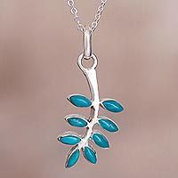 Chrysocolla pendant necklace,