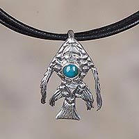 Chrysocolla pendant necklace,