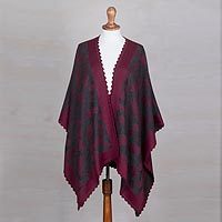 Alpaca blend ruana,