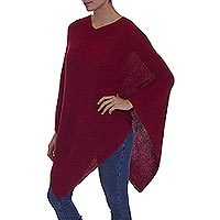 100% alpaca poncho,