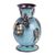Copper and bronze decorative vase, 'History of Warriors' - Copper and Bronze Antiqued Decorative Vase from Peru (image 2f) thumbail