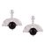Onyx filigree dangle earrings, 'Sumptuous Fruit' - Artisan Crafted Onyx Filigree Dangle Earrings from Peru (image 2a) thumbail