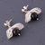 Onyx filigree dangle earrings, 'Sumptuous Fruit' - Artisan Crafted Onyx Filigree Dangle Earrings from Peru (image 2b) thumbail