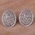 Sterling silver filigree button earrings, 'Stylish Tradition' - Sterling Silver Filigree Button Earrings from Peru thumbail