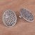 Sterling silver filigree button earrings, 'Stylish Tradition' - Sterling Silver Filigree Button Earrings from Peru (image 2b) thumbail