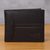 Leather wallet, 'Ancient Bird in Black' - Handcrafted Leather Wallet in Black from Peru thumbail