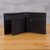 Leather wallet, 'Ancient Bird in Black' - Handcrafted Leather Wallet in Black from Peru (image 2b) thumbail