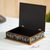 Reverse painted glass decorative box, 'Playful Dragonflies' - Handmade Black and Gold Box with Dragonflies from Peru (image 2b) thumbail