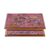 Reverse-painted glass decorative box, 'Dragonfly Fantasy in Pink' - Reverse-Painted Glass Dragonfly Box in Pink from Peru (image 2b) thumbail