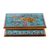 Reverse-painted glass decorative box, 'Dragonfly Sky' - Reverse-Painted Glass Dragonfly Box in Light Blue from Peru (image 2b) thumbail