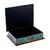 Reverse-painted glass decorative box, 'Dragonfly Sky' - Reverse-Painted Glass Dragonfly Box in Light Blue from Peru (image 2c) thumbail