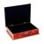 Reverse-painted glass decorative box, 'Dragonfly World in Scarlet' - Reverse-Painted Glass Dragonfly Box in Scarlet from Peru (image 2e) thumbail