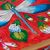 Reverse-painted glass decorative box, 'Dragonfly World in Scarlet' - Reverse-Painted Glass Dragonfly Box in Scarlet from Peru (image 2f) thumbail
