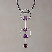 Agate pendant necklace,
