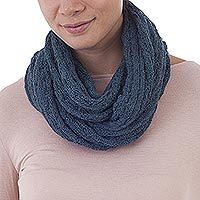 100% baby alpaca infinity scarf,