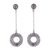 Sterling silver filigree dangle earrings, 'Sparkling Infinity' - Sterling Silver Filigree Circular Dangle Earrings form Peru (image 2a) thumbail