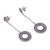 Sterling silver filigree dangle earrings, 'Sparkling Infinity' - Sterling Silver Filigree Circular Dangle Earrings form Peru (image 2c) thumbail