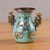 Copper and bronze decorative vase, 'Mythic Warriors' - Copper and Bronze Chavin Decorative Vase from Peru thumbail