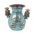 Copper and bronze decorative vase, 'Mythic Warriors' - Copper and Bronze Chavin Decorative Vase from Peru (image 2a) thumbail